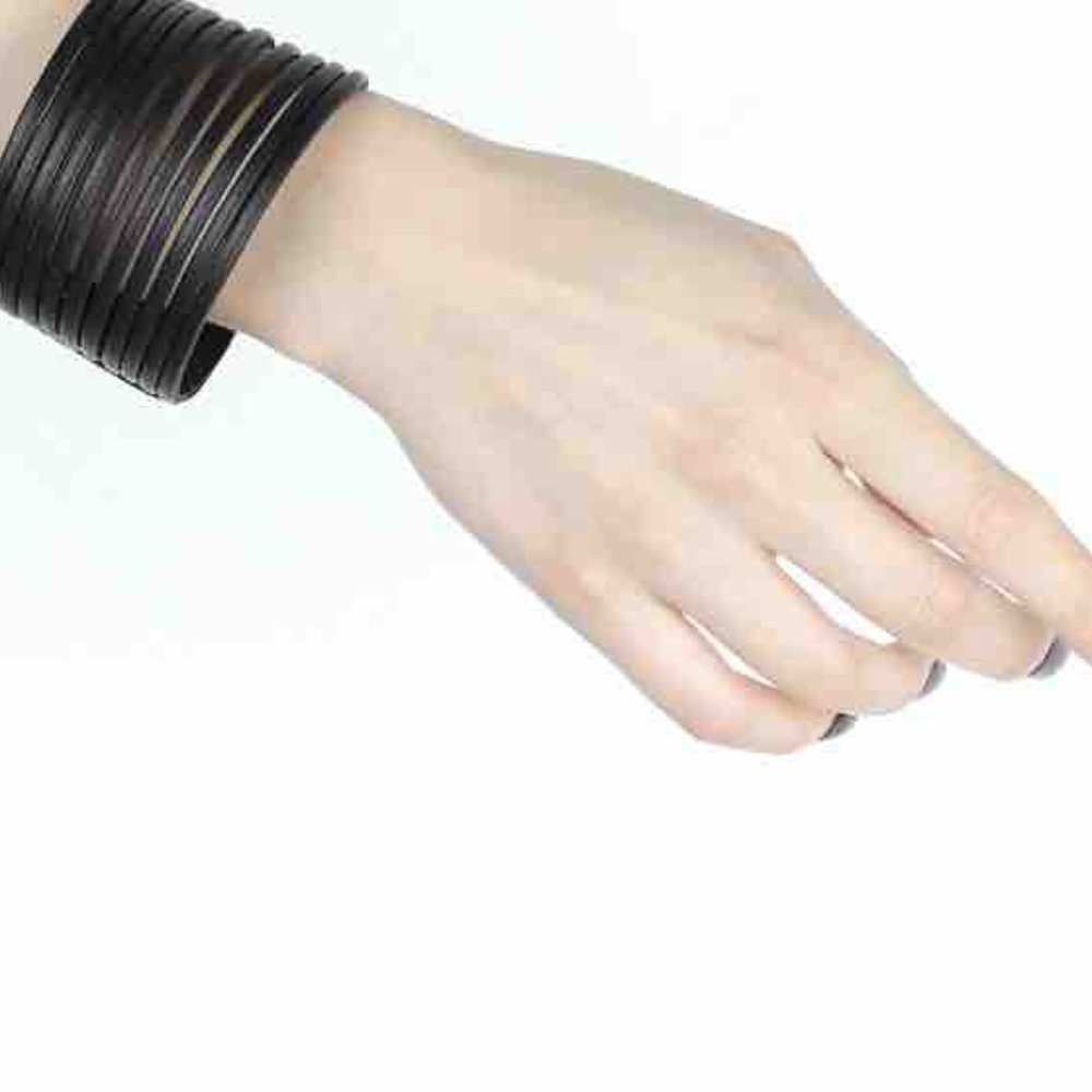 Trippen Black Leather Bracelet
